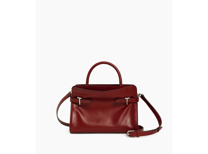 Sac à main moyen modèle Emie en cuir lisse et nubuck