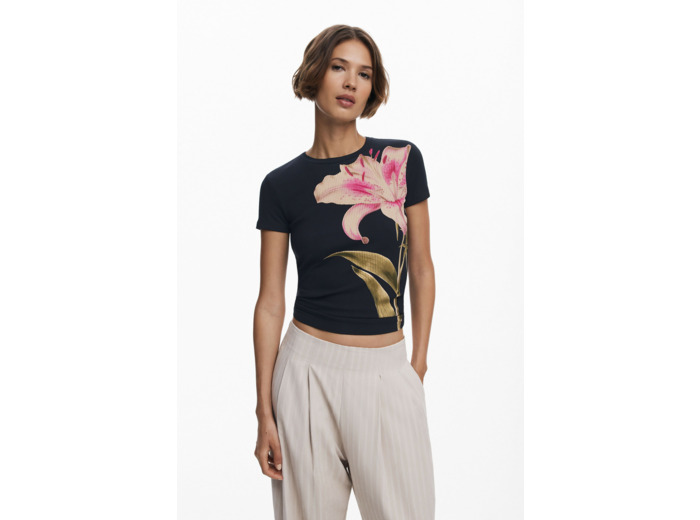 T-Shirt À Manches Courtes En Maille – Femme
