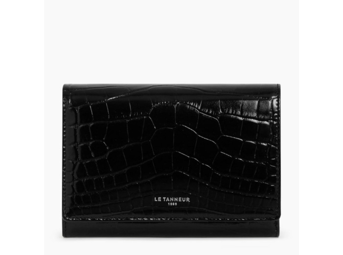Portefeuille Emilie en cuir effet croco
