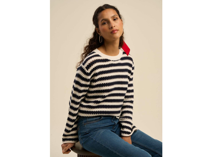 Pull motif marinière