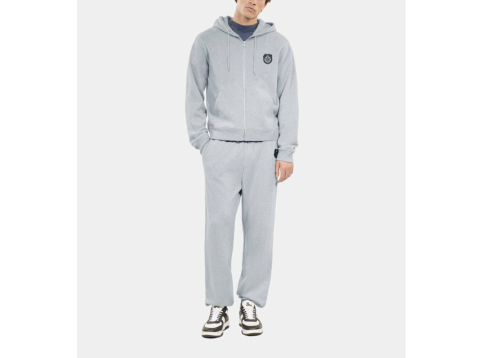 Sweatshirt À Capuche Blason Gris grey melange