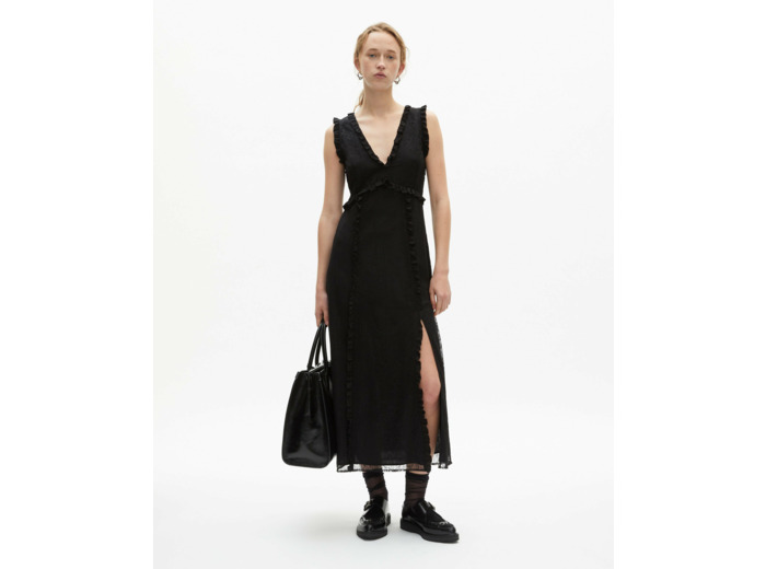 Robe longue decollete black