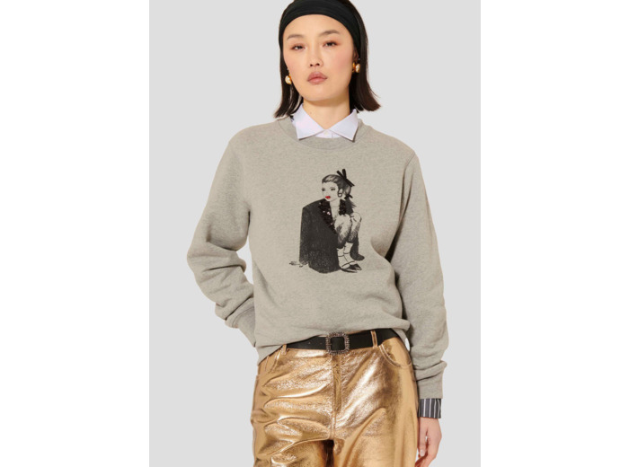 Pull Pauline Gris Chine en Coton