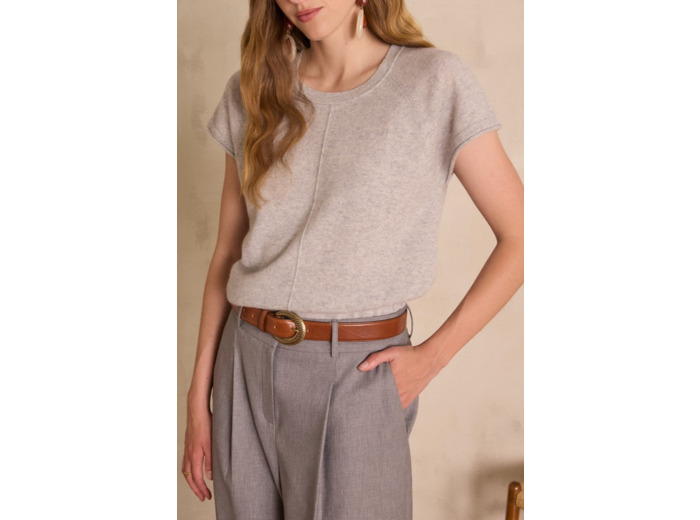 Pull SANS MANCHES BILL 100% cachemire