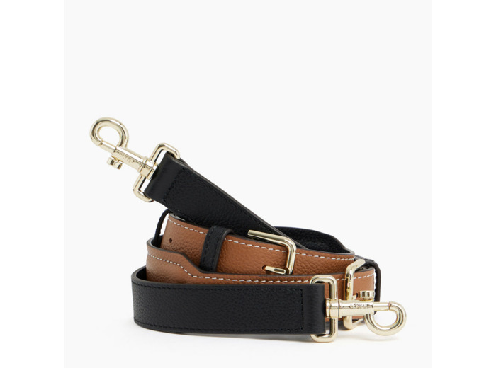 Bandoulière réversible ajustable en cuir