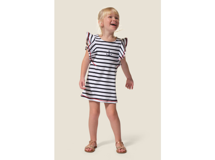Robe fille manches courtes Rosée