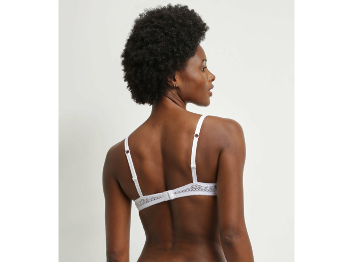 Soutien-gorge corbeille en dentelle florale recyclée Blanc Dim Sublim