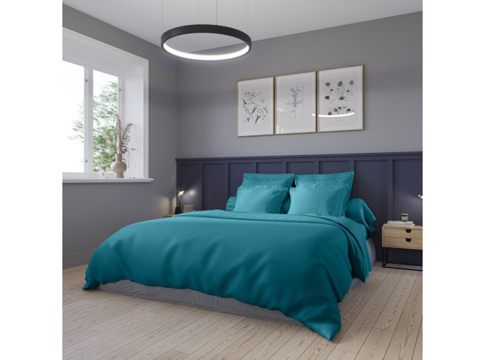 Housse de couette Partition Satin de coton Coloris Canard