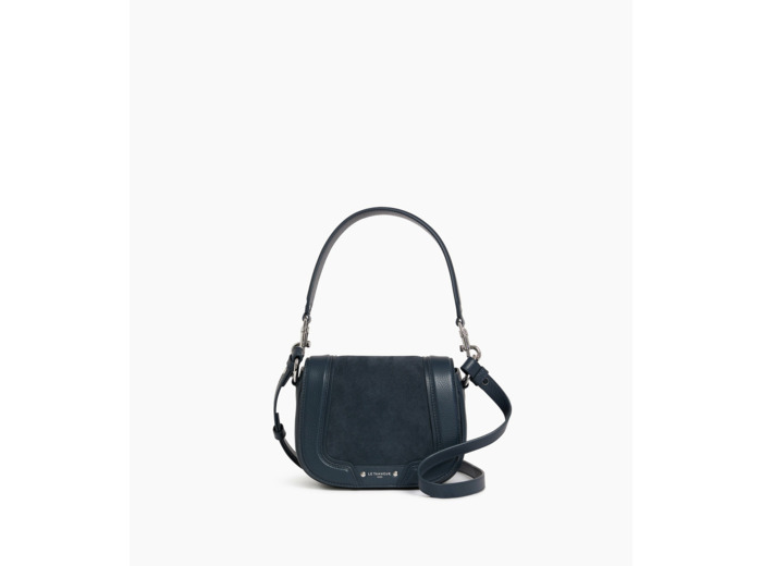 Petit sac bandoulière Ella en cuir grainé et nubuck