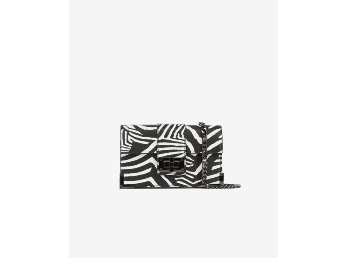 Pettie Pochette Emily Cuir Motif Zebre