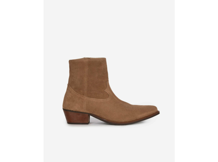 Santiags en cuir brown