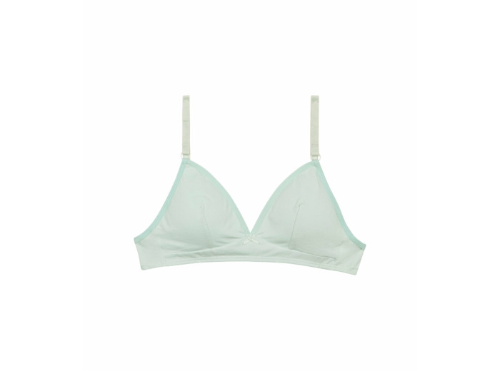 Soutien-gorge triangle sans armature en coton bio Bleu Pastel Skin Care