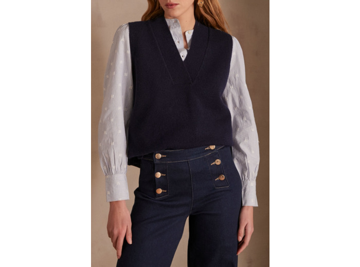 Pull sans manches en laine ARISTIDE