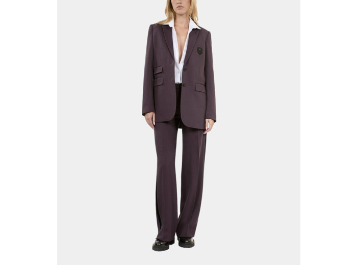 Pantalon Tailleur Large Marron brown