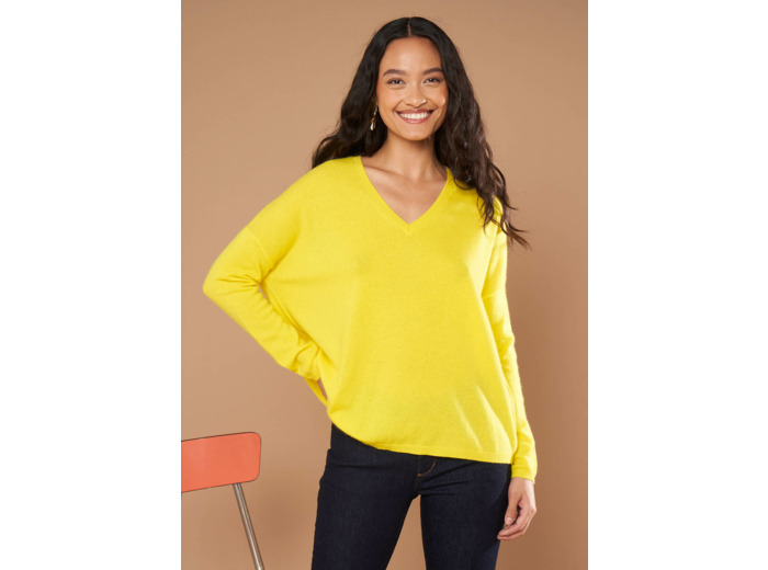 Pull en 100% cachemire à Col V
