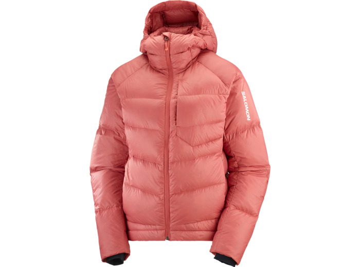 Outline Down Hooded Jkt Mineral Red