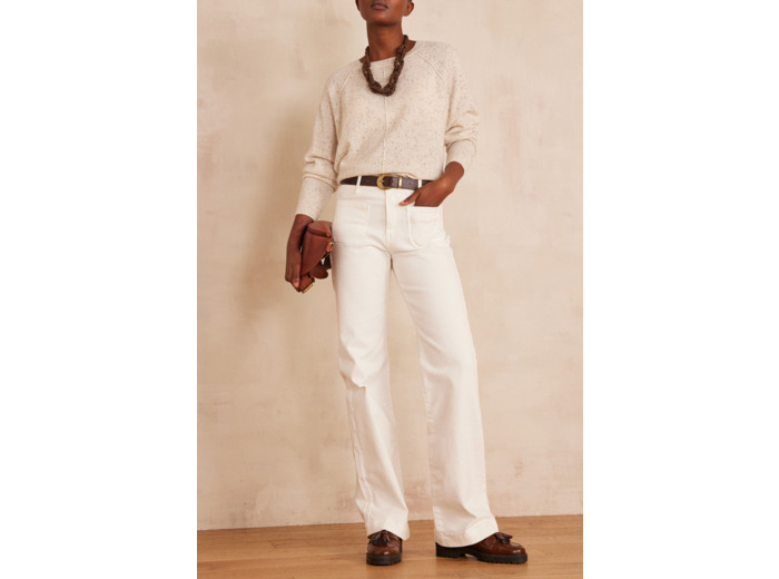 Pantalon large en coton LEA