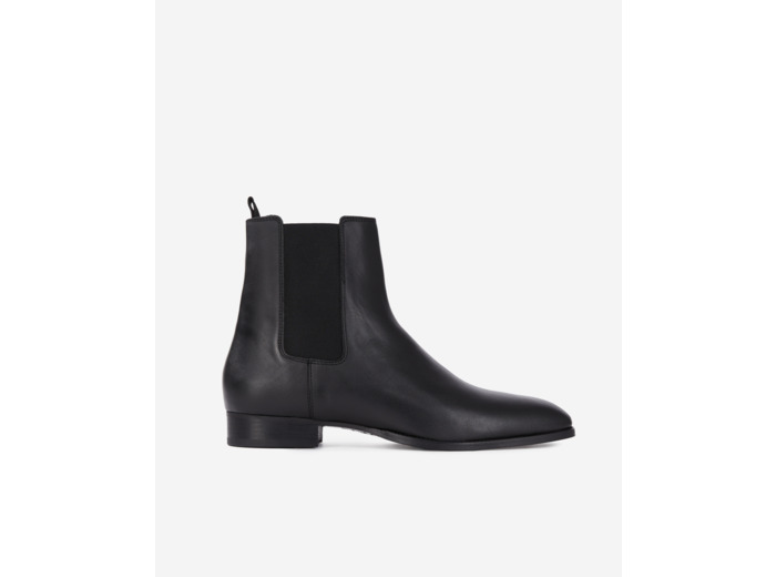 Bottines chelsea en cuir noires black