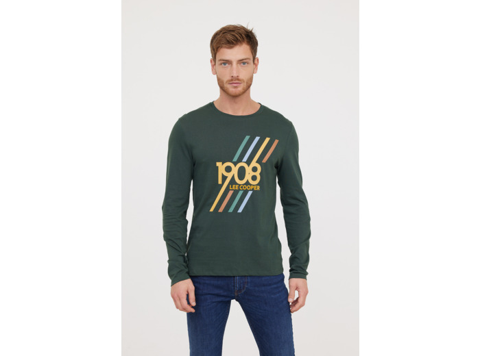 T-shirt manches longues graph «1908» poitrine