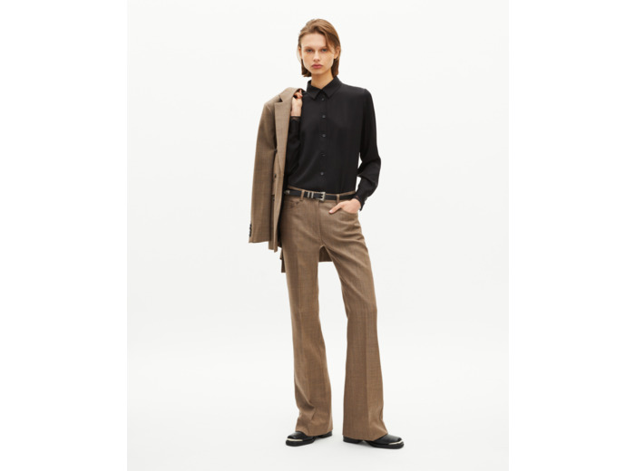 Pantalon tailleur bootcut camel camel