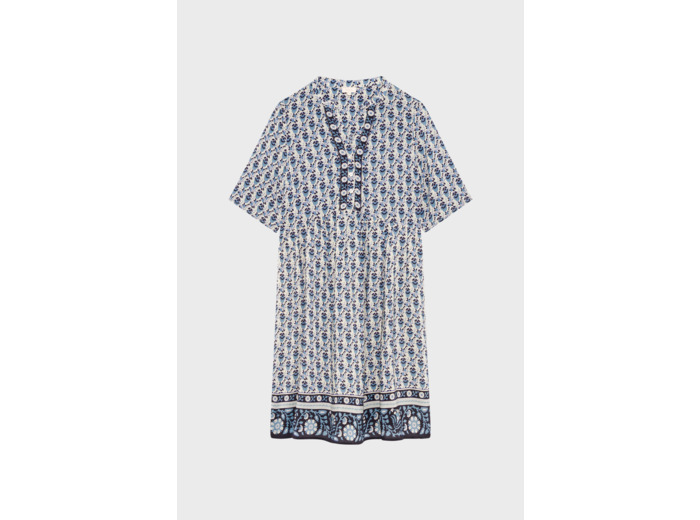 Robe courte et droite imprimé indien - PHILOMELA