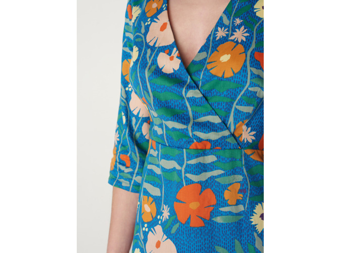 Robe lana botanic denim