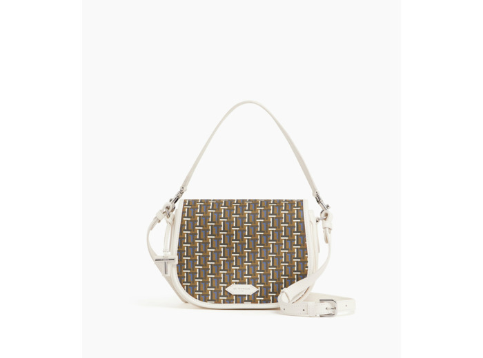 Sac bandoulière moyen modèle Gisèle en toile monogramme