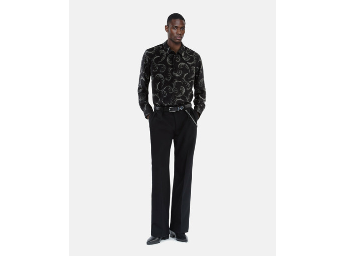 Chemise manche longue black white