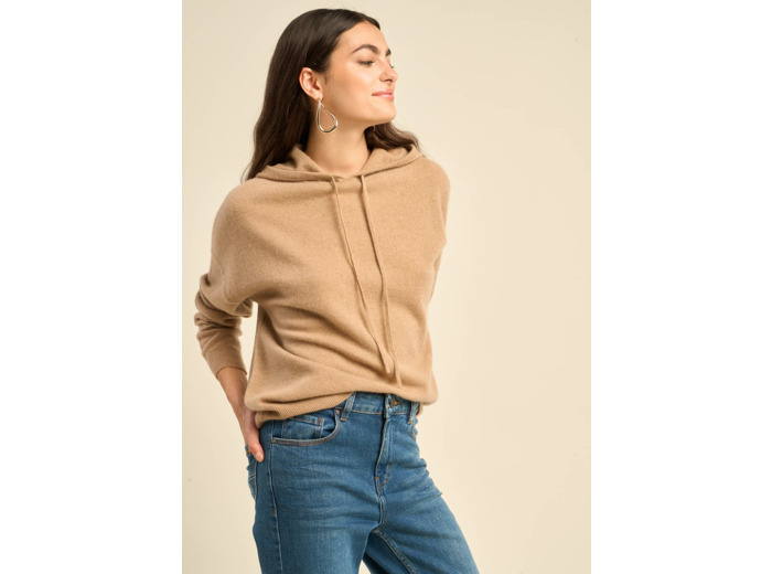 Pull à capuche en cachemire