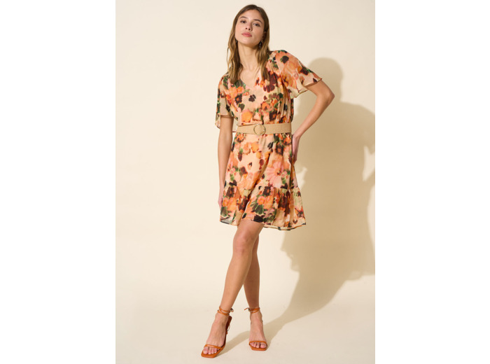 Robe droite imprimée