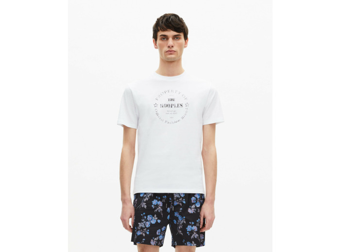 Maillot de bain imprime fleurs black blue