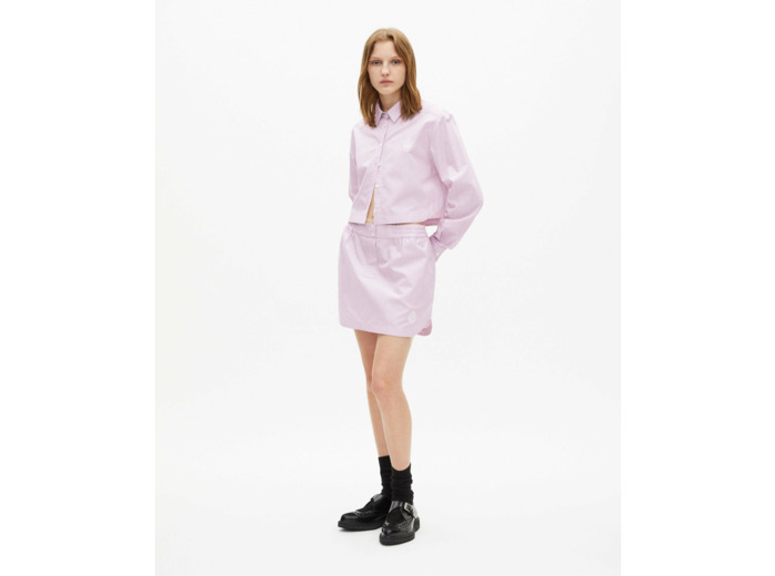 Mini jupe a taille elastique pink black