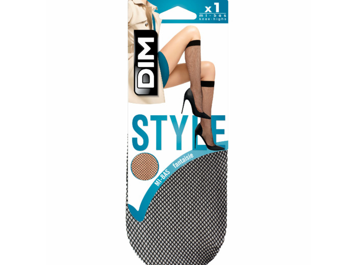 Mi-bas noir résille 84D Madame so Dim