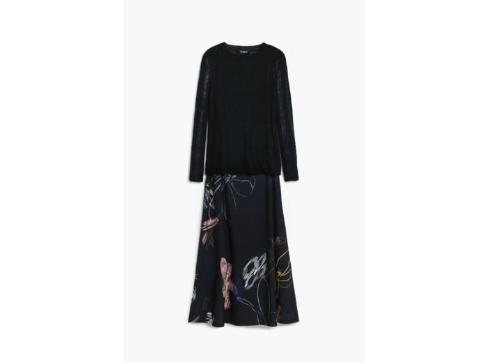 Robe À Manches Longues En Maille – Femme