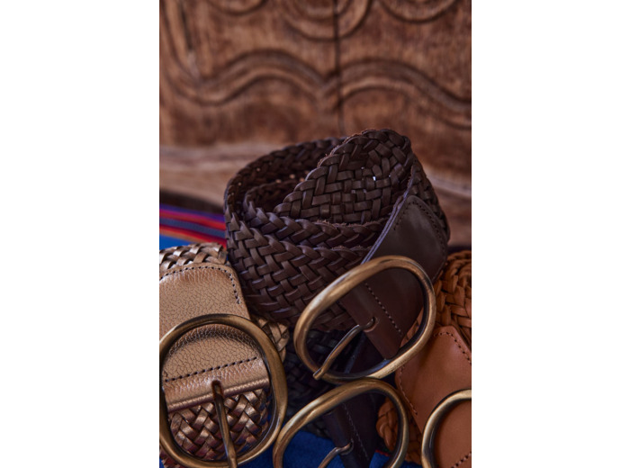 Ceinture en cuir tressé Eloise