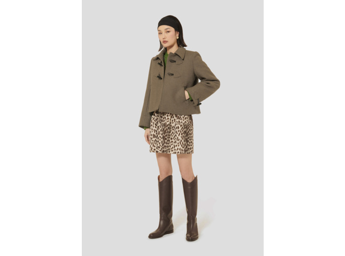 Manteau Manoel Noisette en Laine Froide