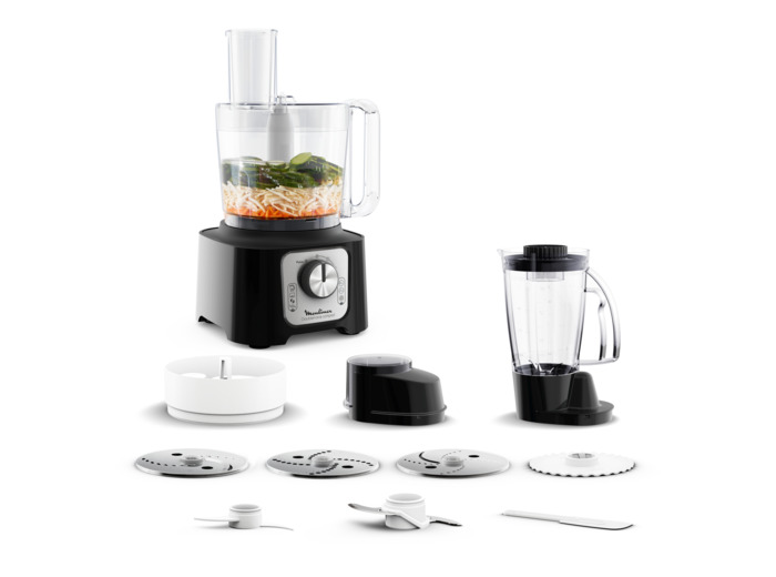 DoubleForce Compact, Robot multifonction, 800 W, 9 accessoires, Noir