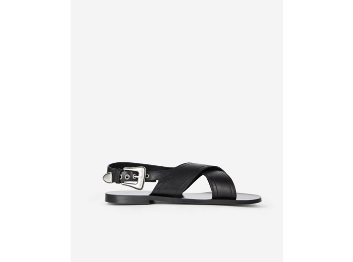 Sandales En Cuir Noir black