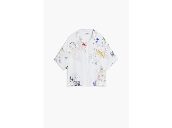 Chemise À Manches Courtes En Tissu – Femme