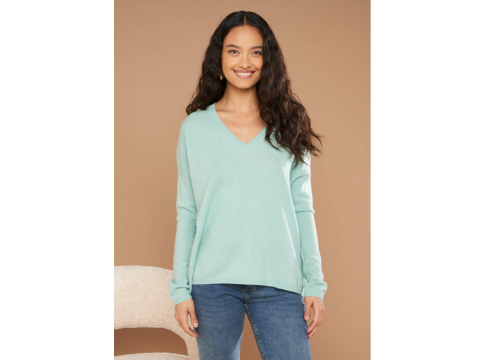 Pull en 100% cachemire à Col V
