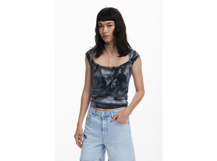 T-Shirt À Manches Courtes En Maille – Femme