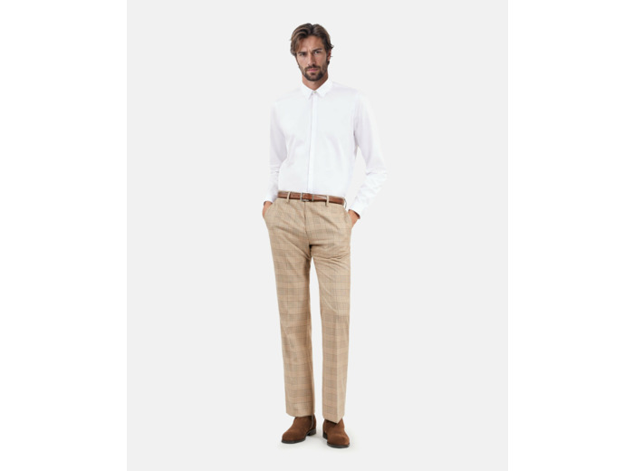 Pantalon evase beige-brown