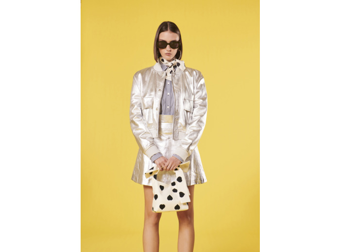 Veste Valma Argent en Cuir
