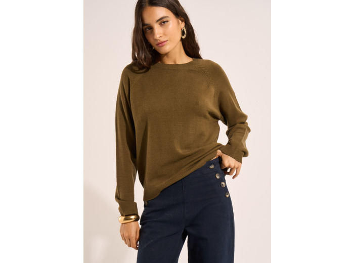 Pull col rond avec manches longues