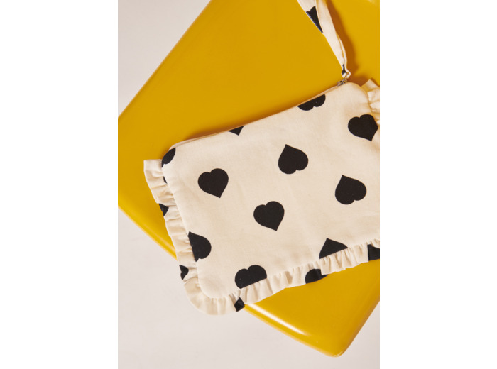 Pochette Sabrina Craie en Lin