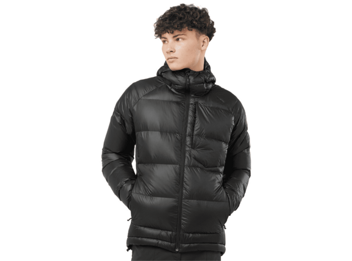 Outline Down Hooded Jkt Deep Black Phantom