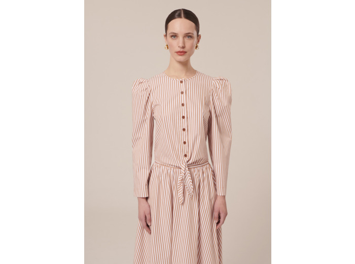 Chemise Cleo Cognac en Coton