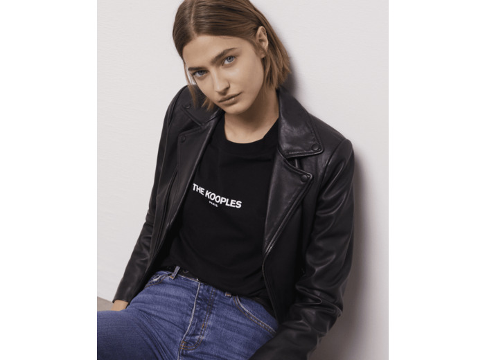 T-Shirt Avec Print Kooples Sur L'Avant black