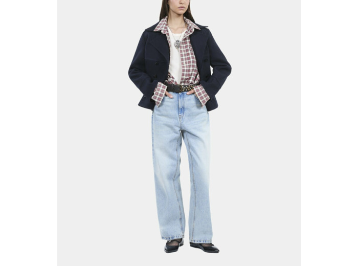 Caban Court Bleu Marine bleu