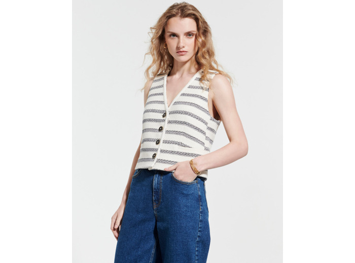 Gilet Georges Rayures en Coton